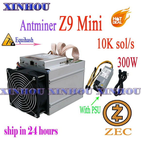 ZCASH/ZEC miner Antminer Z9 mini 10k sol/s ASIC Equihash Miner Mer ekonomisk än Z11 Z11e Z11j Z9 S9 S17 M20S M21S T17 E12 A9